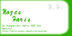 mozes haris business card